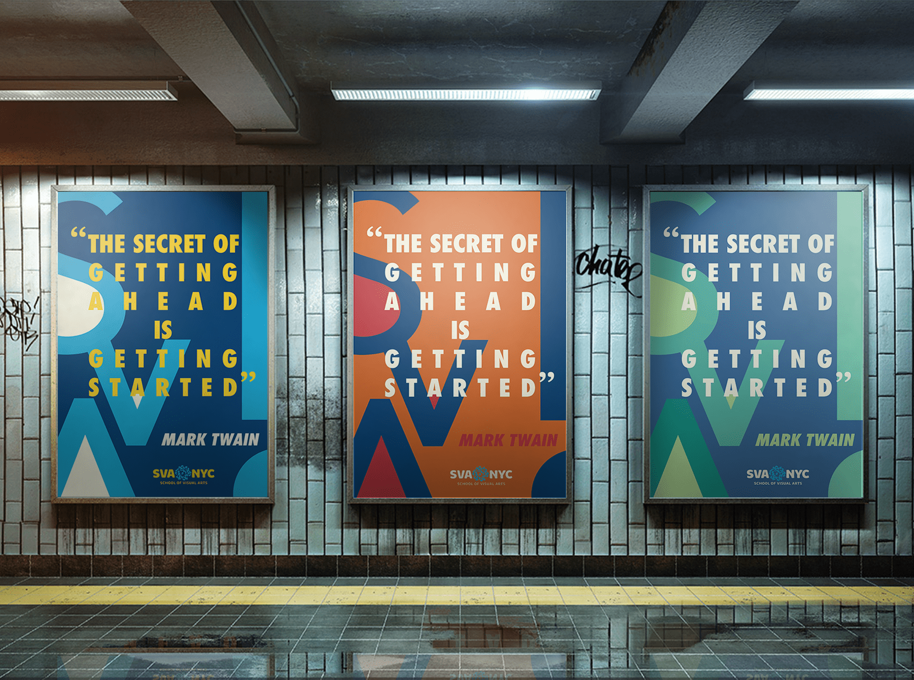 Subway poster mockup bundle metro. Sva Underground Gaby M Tantuico