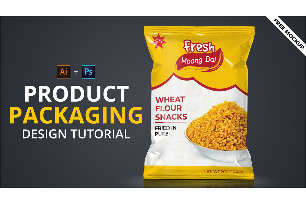 JPG We will use the blue background from the tutorial assets as our . Product Packaging Design Tutorial In Illustrator Free Foil Pack Packaging Mockup Psd Download Illustrator 3d Packaging Design Maxpoint Hridoy Graphic Design Tutorial Learn More Earn More