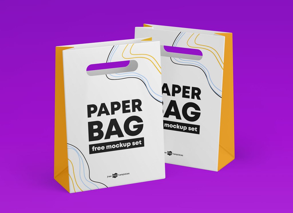 42+ Download Paper Bag Mockup Template Psd Free&nbsp;PSD