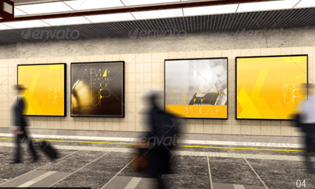 40+ Download Subway Banner Mockup PSD