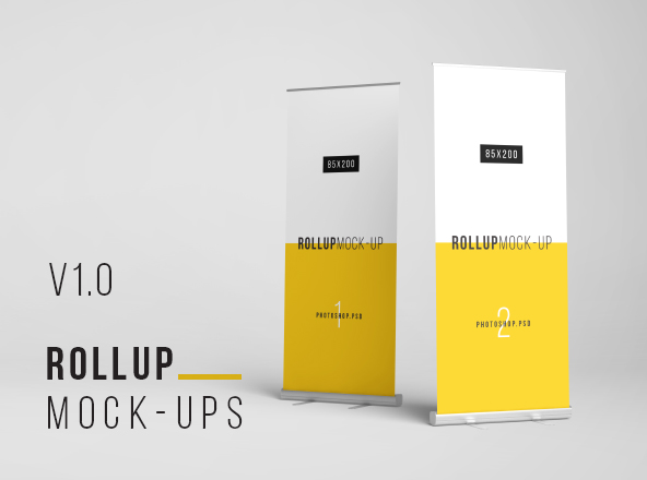 49+ Download Roll Up Banner Mockup Free&nbsp;PSD