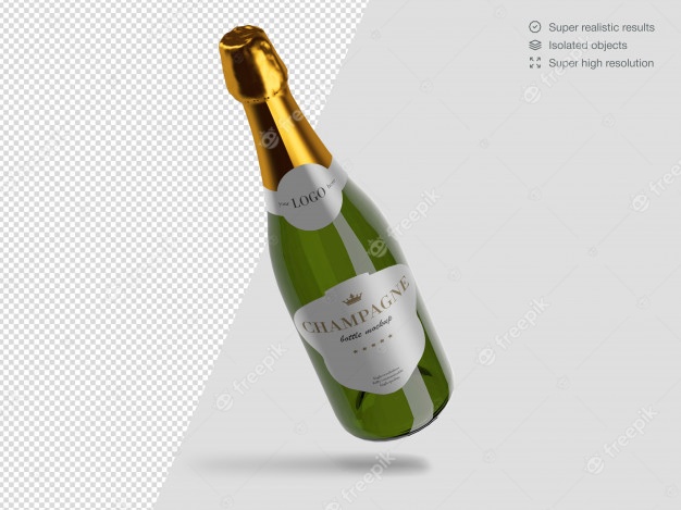 36+ Download Champagne Bottle Mockup PSD