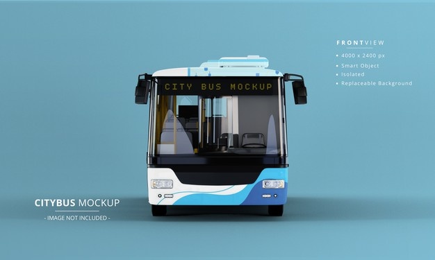 25+ Download City Bus Mockup Free PSD