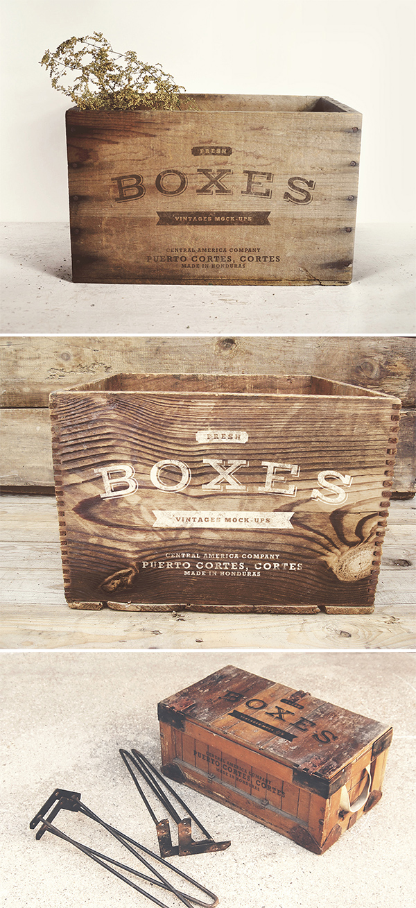 39+ Download Vintage Boxes Mockup&nbsp;PSD