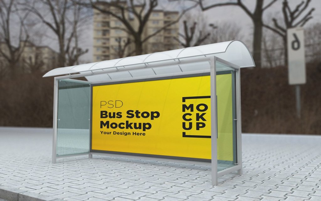 20+ Download Bus Stop Ad Mockup&nbsp;PSD